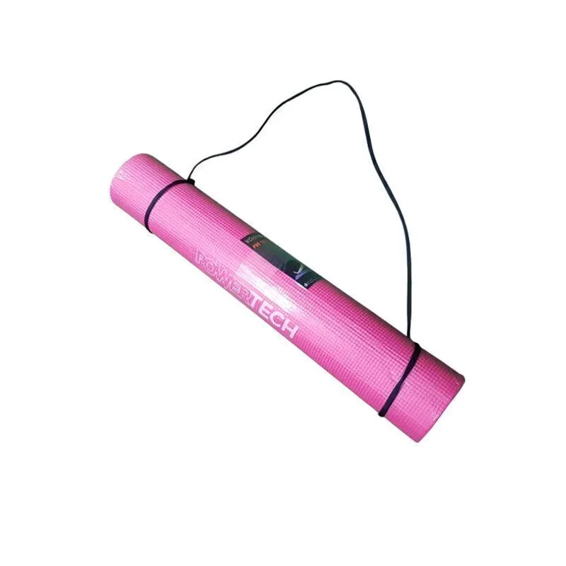 COLCHONETA DE YOGA 4mm. ROSA CON CORREA (PT)