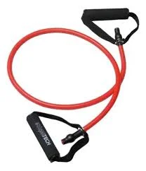 BANDA LARGA ROJA (tensión alta) MANIJAS NEOPRENE EN LOS EXTREMOS x 1 mt. (PT)