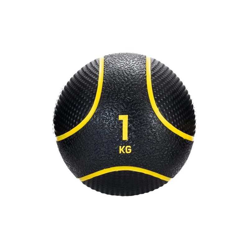 PELOTA MEDICINE BALL C/PIQUE x 1 KG. CAUCHO NEGRO (PT)