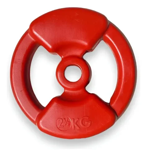 DISCOS PLASTICOS x 2,5 KG.BODY PUMP ROJOS CON AGARRE