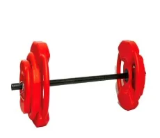 KIT BODY (2 DISCOS DE 5 KG + 2 DE 2,5 KG+ 2 DE 1 KG) + BARRA