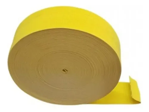 ROLLO DE CINTA ELÁSTICA AMARILLO - NARANJA  x 6 cm.x 30 mts. P/ DELIMITAR ZONAS