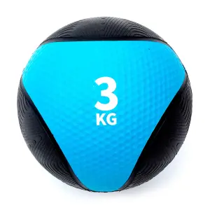 PELOTA MEDICINE BALL C/PIQUE x 3 KG. CAUCHO FOLLOW FIT