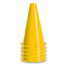 CONO PVC 16 cm SEMI FLEX AMARILLO