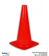 CONO SEMI RÍGIDO 34cm BASE ANCHA ROJO