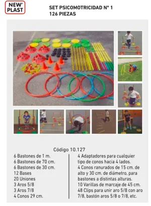 SET DE PSICOMOTRICIDAD 1 (126 PIEZAS) NEW PLAST
