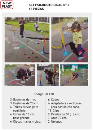 SET DE PSICOMOTRICIDAD 3 (63 PIEZAS) NEW PLAST