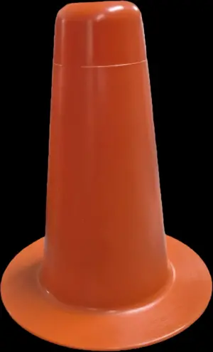 CONO PVC 16 cm SEMI FLEX AMARILLO