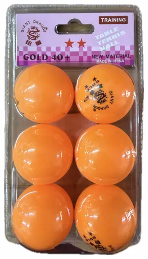 BLISTER DE PELOTAS DE PING PONG GIANT DRAGON 2 ESTRELLAS x 6