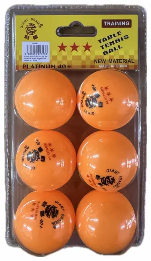 BLISTER DE PELOTAS DE PING PONG GIANT DRAGON 3 ESTRELLAS x 6