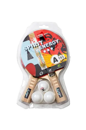 SET DE 2 PALETAS DE PING PONG C/ 3 PELOTAS GIANT DRAGON 3 ESTRELLAS