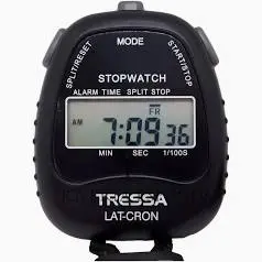 CRONÓMETRO DIGITAL TRESSA CON HORA, ALARMA  LAT-CRON